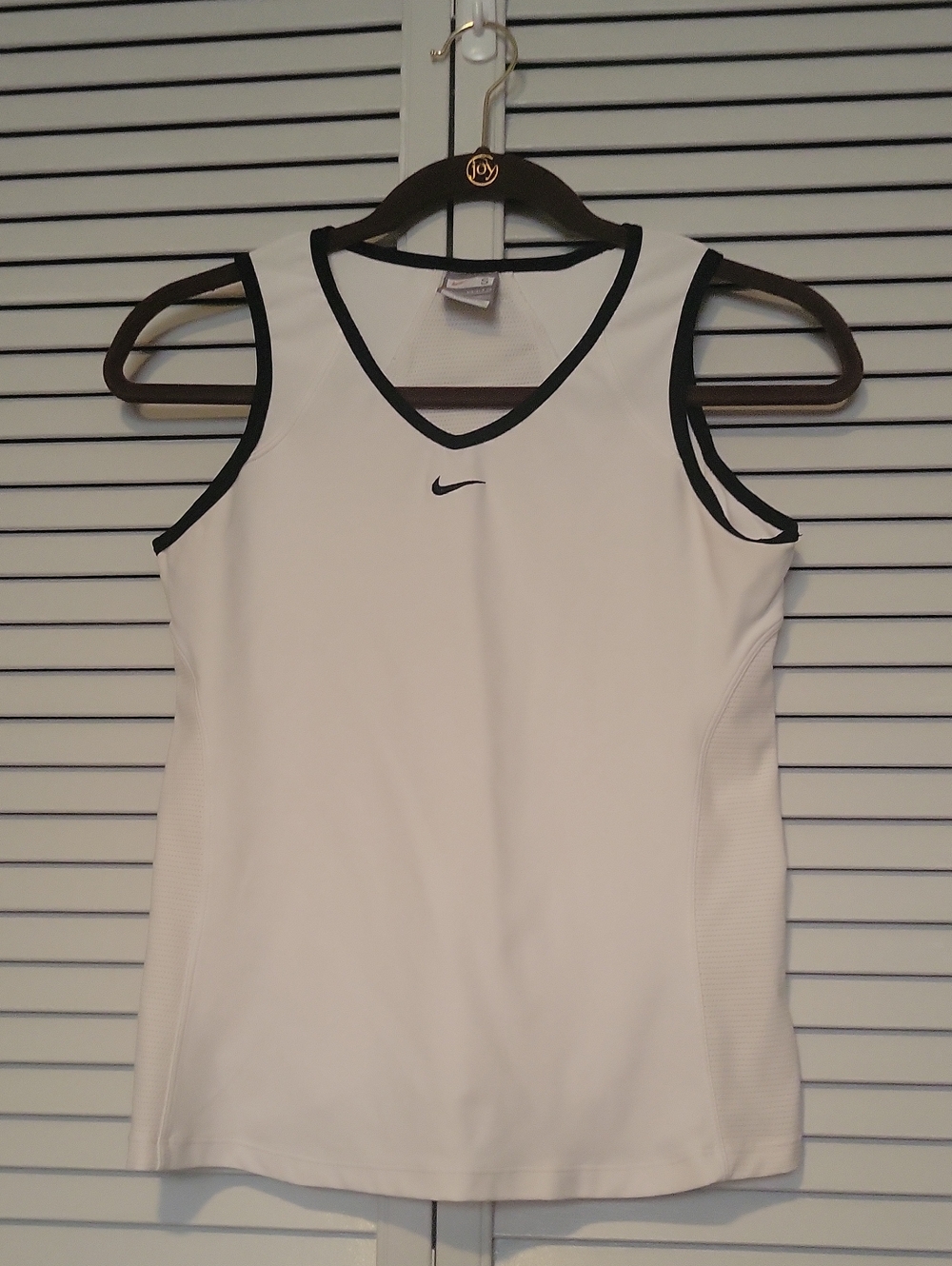 Nike White Women's Athletic Tank with Black Trim